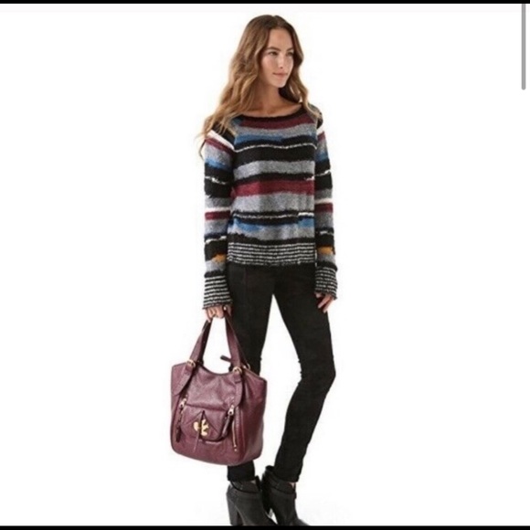 Free People  Montmartre Striped Sweater Size S/P - Picture 2 of 13